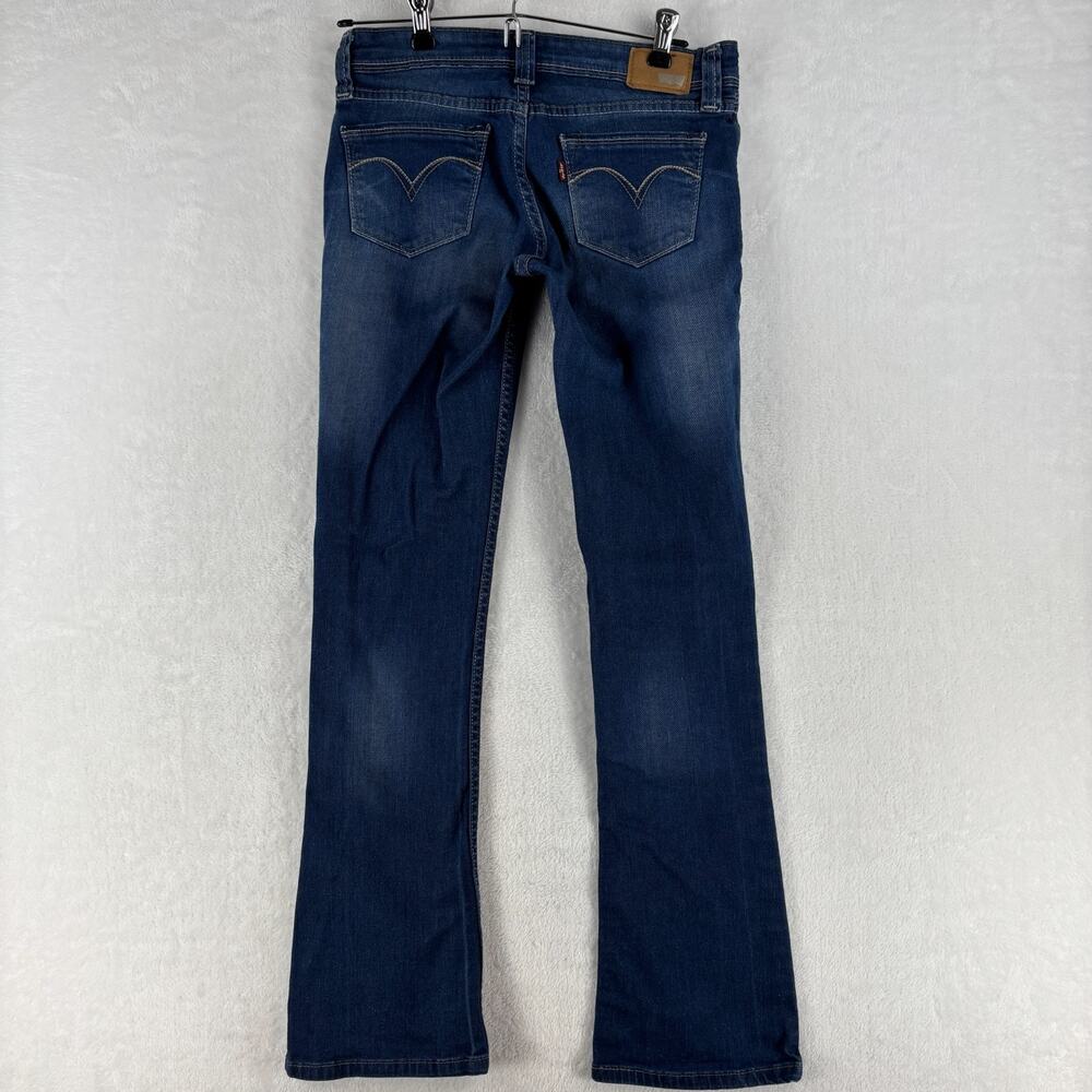 Levis Jeans Women 26 Boot Cut Skinny Low Rise Dark Wash Stretch Demi Curve 26x32 - Picture 8 of 12